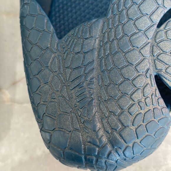 Melissa Blue Metallic Runner Ballet Flats - Picture 3 of 8